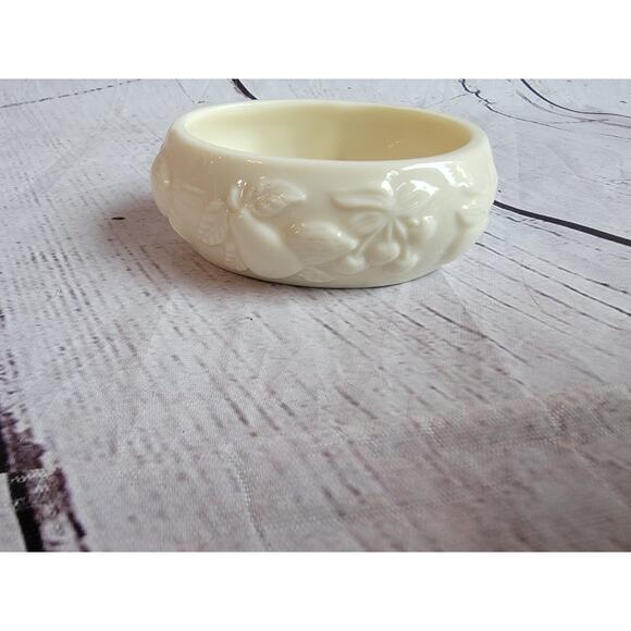 Lenox 1998 Fruits Of Life Ivory And Gold Trim Lidded Trinket Box READ - Picture 7 of 10